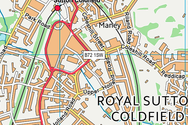 B72 1SW map - OS VectorMap District (Ordnance Survey)