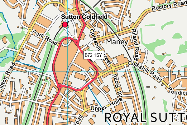 B72 1SY map - OS VectorMap District (Ordnance Survey)