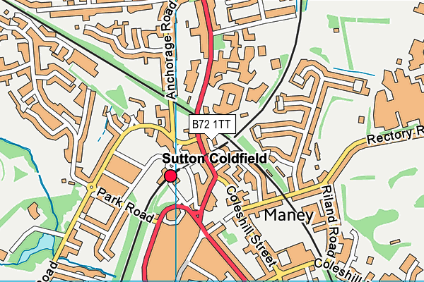 B72 1TT map - OS VectorMap District (Ordnance Survey)