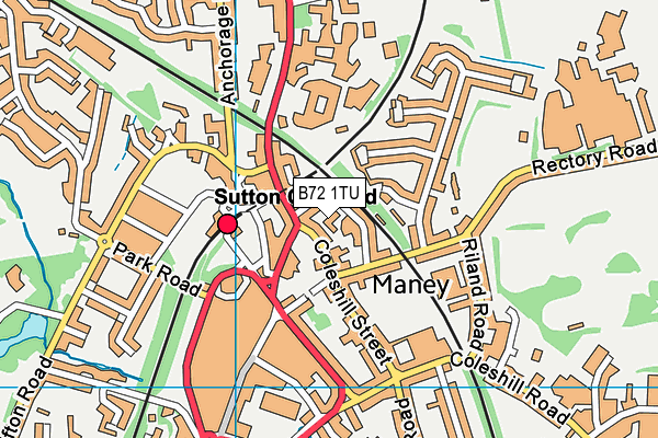 B72 1TU map - OS VectorMap District (Ordnance Survey)