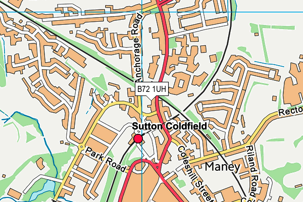 B72 1UH map - OS VectorMap District (Ordnance Survey)