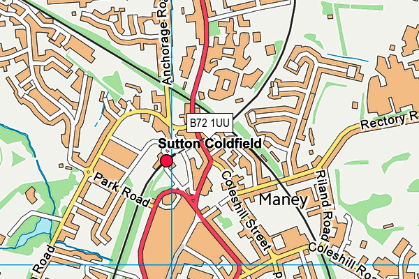 B72 1UU map - OS VectorMap District (Ordnance Survey)