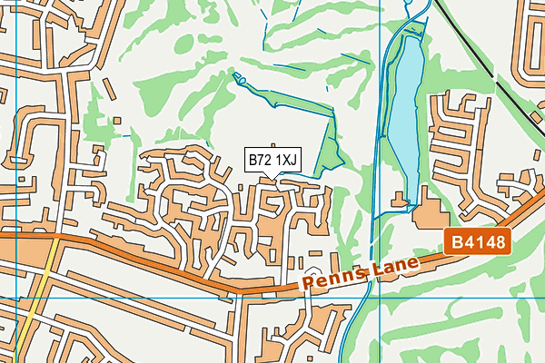 B72 1XJ map - OS VectorMap District (Ordnance Survey)