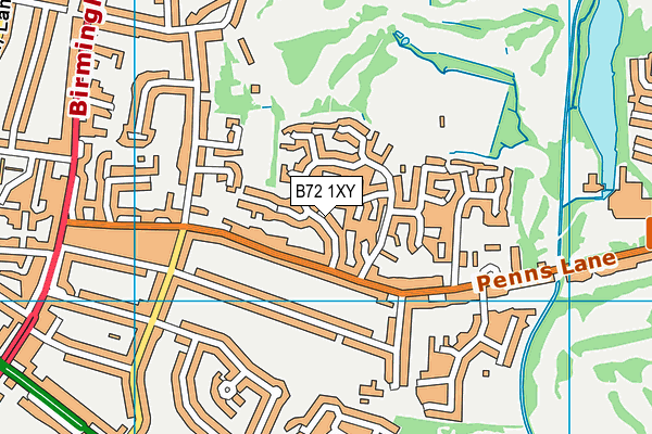 B72 1XY map - OS VectorMap District (Ordnance Survey)