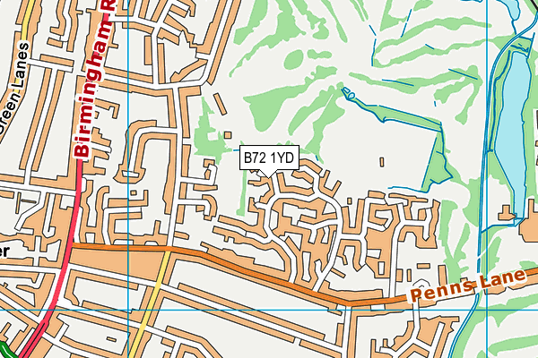 B72 1YD map - OS VectorMap District (Ordnance Survey)
