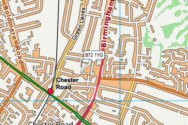 B72 1YG map - OS VectorMap District (Ordnance Survey)