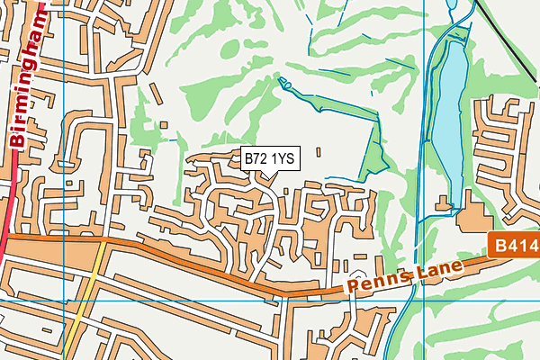 B72 1YS map - OS VectorMap District (Ordnance Survey)