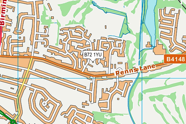 B72 1YU map - OS VectorMap District (Ordnance Survey)