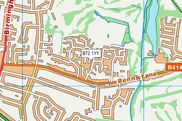 B72 1YY map - OS VectorMap District (Ordnance Survey)