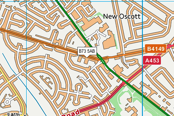 B73 5AB map - OS VectorMap District (Ordnance Survey)