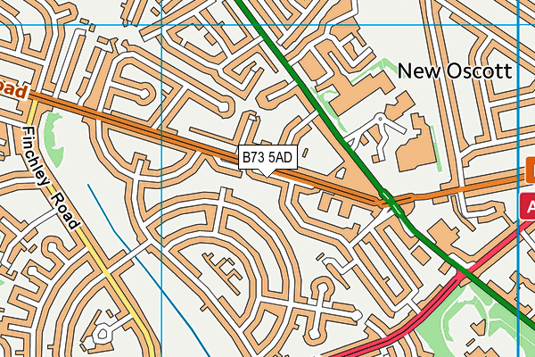 B73 5AD map - OS VectorMap District (Ordnance Survey)