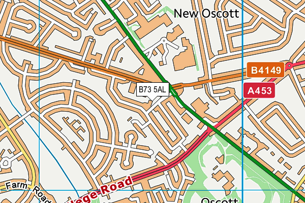 B73 5AL map - OS VectorMap District (Ordnance Survey)