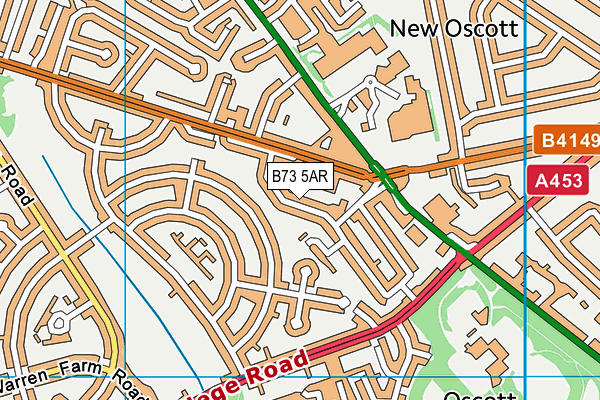 B73 5AR map - OS VectorMap District (Ordnance Survey)