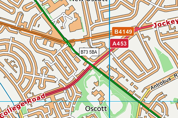 B73 5BA map - OS VectorMap District (Ordnance Survey)