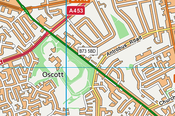 B73 5BD map - OS VectorMap District (Ordnance Survey)