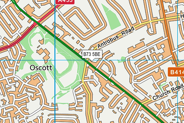 B73 5BE map - OS VectorMap District (Ordnance Survey)