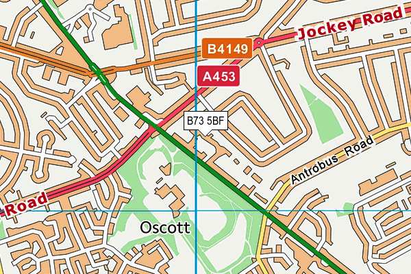 B73 5BF map - OS VectorMap District (Ordnance Survey)