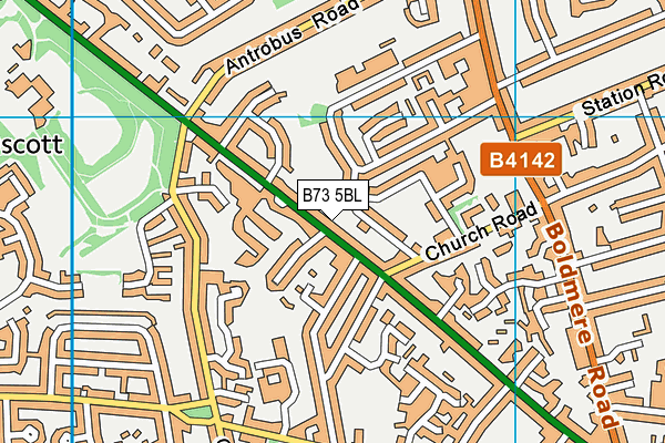 B73 5BL map - OS VectorMap District (Ordnance Survey)