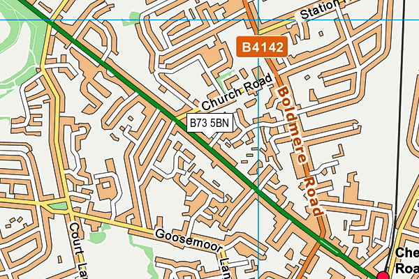 B73 5BN map - OS VectorMap District (Ordnance Survey)