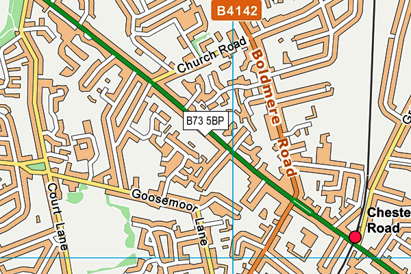 B73 5BP map - OS VectorMap District (Ordnance Survey)