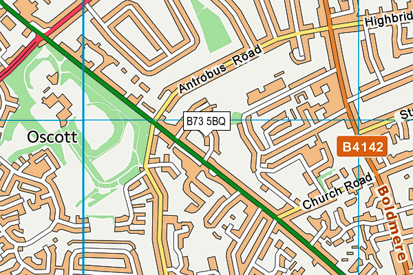 B73 5BQ map - OS VectorMap District (Ordnance Survey)
