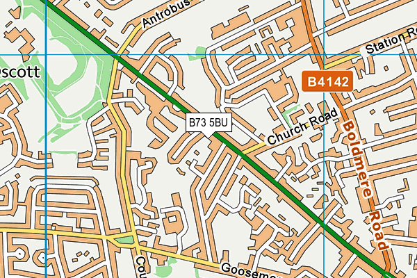 B73 5BU map - OS VectorMap District (Ordnance Survey)