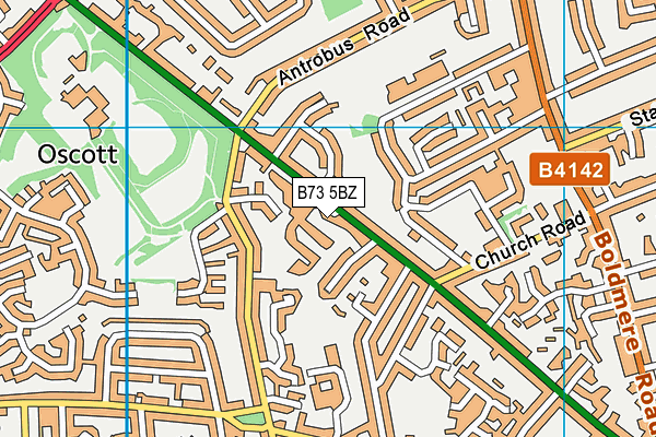 B73 5BZ map - OS VectorMap District (Ordnance Survey)