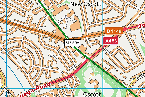 B73 5DA map - OS VectorMap District (Ordnance Survey)