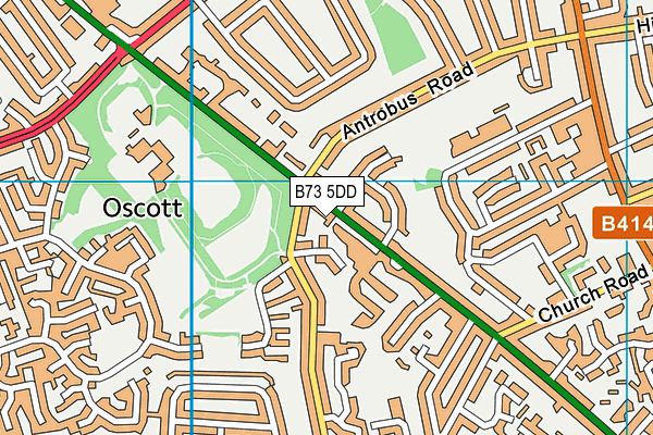 B73 5DD map - OS VectorMap District (Ordnance Survey)