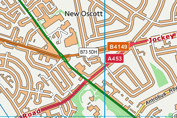 B73 5DH map - OS VectorMap District (Ordnance Survey)