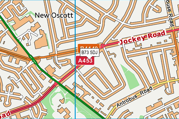 B73 5DJ map - OS VectorMap District (Ordnance Survey)