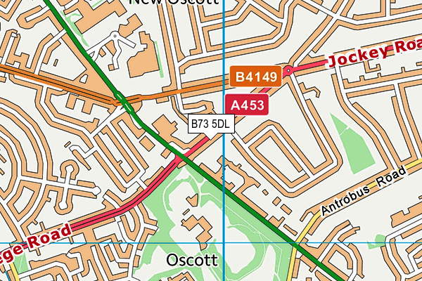 B73 5DL map - OS VectorMap District (Ordnance Survey)