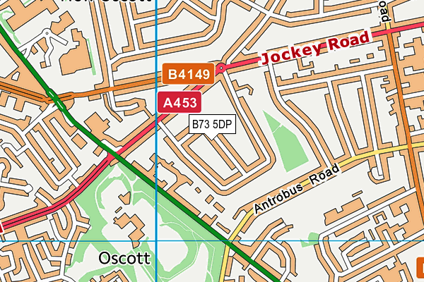 B73 5DP map - OS VectorMap District (Ordnance Survey)