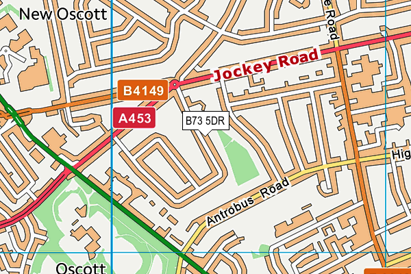 B73 5DR map - OS VectorMap District (Ordnance Survey)