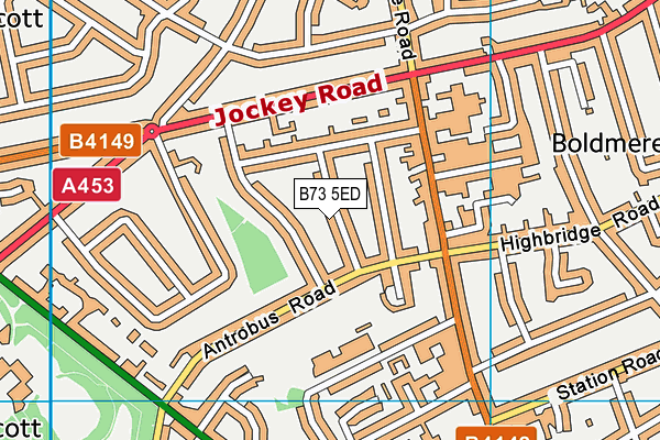 B73 5ED map - OS VectorMap District (Ordnance Survey)