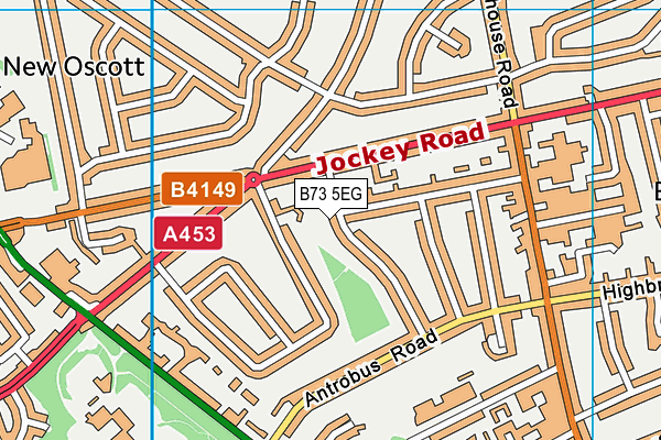 B73 5EG map - OS VectorMap District (Ordnance Survey)