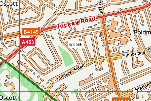 B73 5EH map - OS VectorMap District (Ordnance Survey)