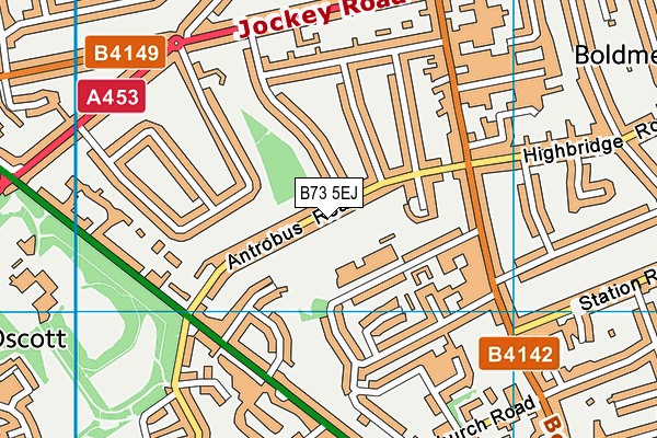 B73 5EJ map - OS VectorMap District (Ordnance Survey)