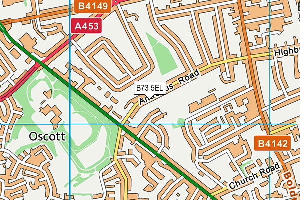 B73 5EL map - OS VectorMap District (Ordnance Survey)