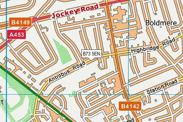 B73 5EN map - OS VectorMap District (Ordnance Survey)