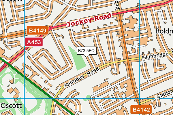 B73 5EQ map - OS VectorMap District (Ordnance Survey)