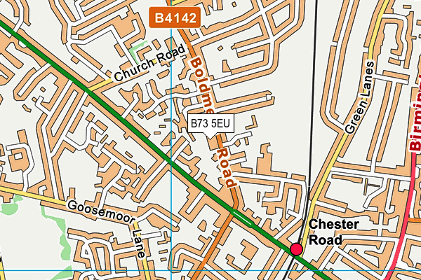 B73 5EU map - OS VectorMap District (Ordnance Survey)