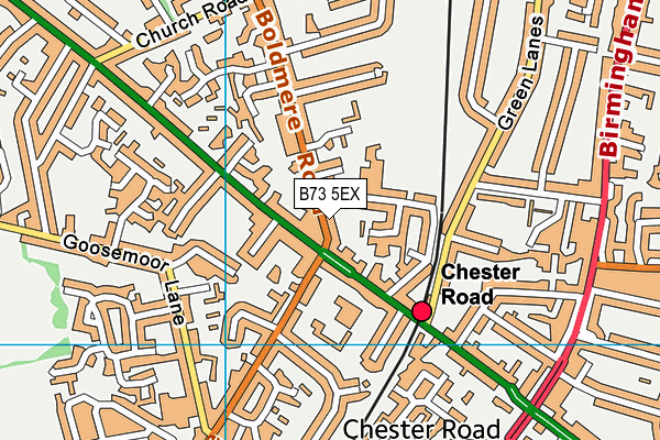 B73 5EX map - OS VectorMap District (Ordnance Survey)