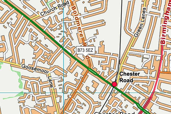 B73 5EZ map - OS VectorMap District (Ordnance Survey)