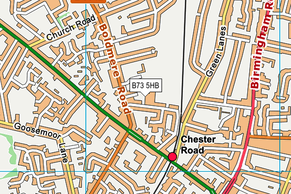 B73 5HB map - OS VectorMap District (Ordnance Survey)