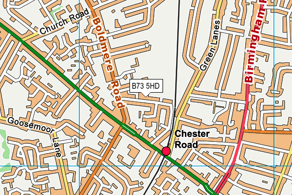 B73 5HD map - OS VectorMap District (Ordnance Survey)