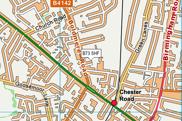 B73 5HF map - OS VectorMap District (Ordnance Survey)