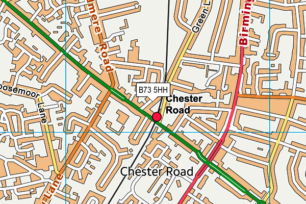 B73 5HH map - OS VectorMap District (Ordnance Survey)