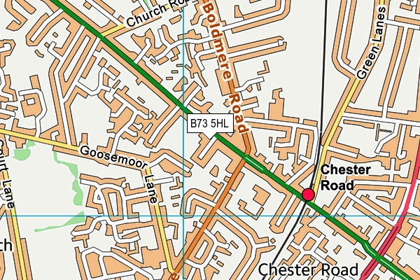 B73 5HL map - OS VectorMap District (Ordnance Survey)