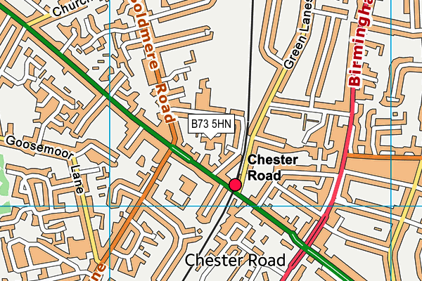 B73 5HN map - OS VectorMap District (Ordnance Survey)